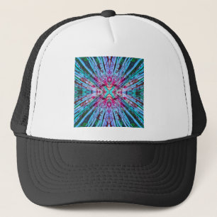 Yucca Op Art in Turquoise Trucker Hat
