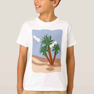 Yucca Plants and Yucca Moths Whimsical Cartoon Art T-Shirt