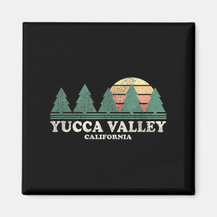 Yucca Valley Ca Vintage Throwback Tee Retro 70s De Magnet