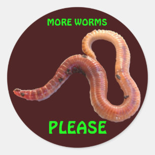 Yucky Worm Sticker