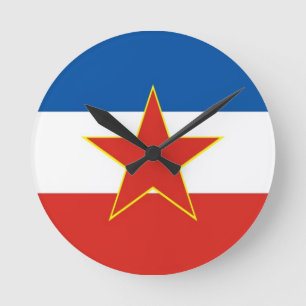 Yugoslavia country flag clock