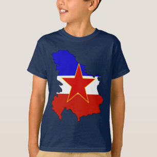 Yugoslavia flag map T-Shirt