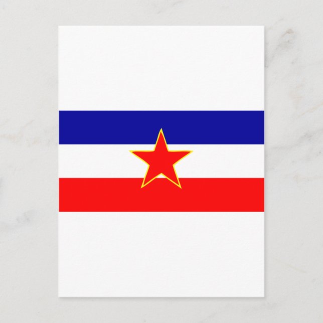 YUGOSLAVIA FLAG POSTCARD (Front)