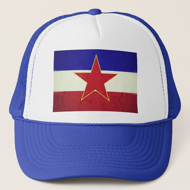 Yugoslavia flag trucker hat (Front)