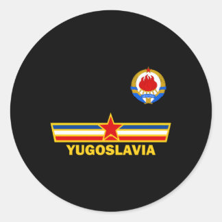 Yugoslavia Jugoslavija With Jugoslovenski Grb Classic Round Sticker