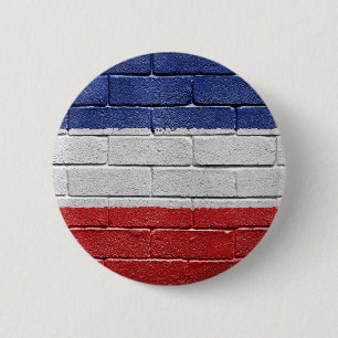 Yugoslavia Kingdom Flag 6 Cm Round Badge