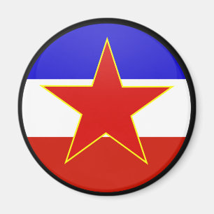 Yugoslavia quality Flag Circle Magnet
