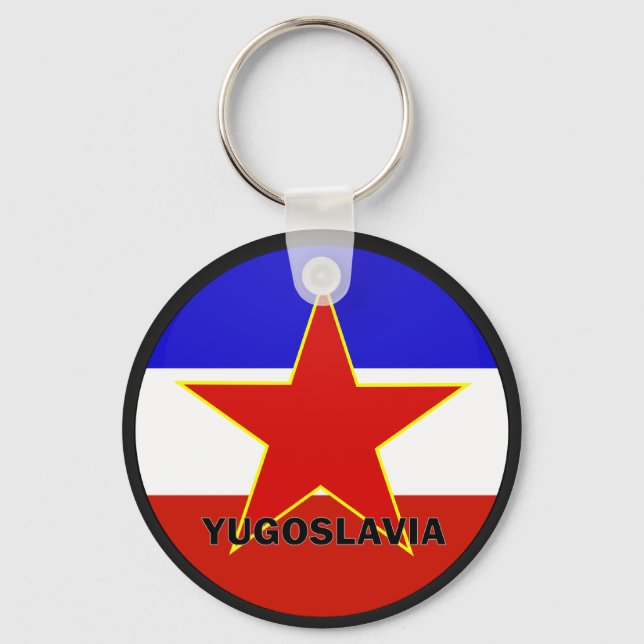 Yugoslavia Roundel quality Flag Key Ring (Front)