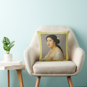 "Yuki Mori" Fine Art Woman's Portrait Cushion
