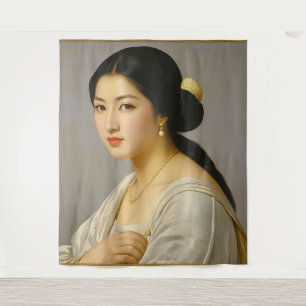 "Yuki Mori" Fine Art Woman's Portrait Tapestry