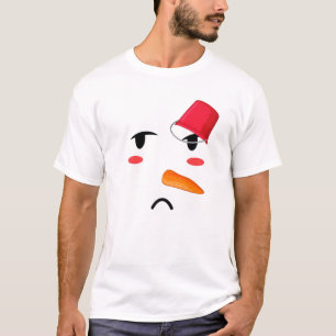 Yukidaruma Snowman Face With Carrot I Kawaii Anime T-Shirt
