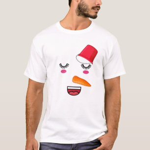Yukidaruma Snowman Face With Carrot I Kawaii Anime T-Shirt