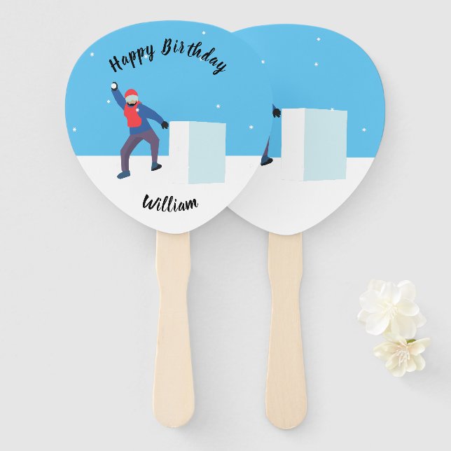 Yukigassen Hand Fan (Front and Back)