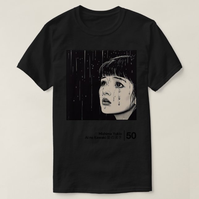 Yukio Mishima Ai no Kawaki Minimal Style Graphic A T-Shirt (Design Front)