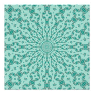 Yukka Green and Pink Hint Kaleidoscope Photo Print