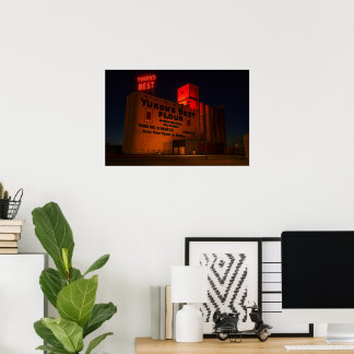 Yukon' Best Flour Neon Night Artistic View Poster