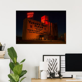 Yukon' Best Flour Neon Night Artistic View Poster