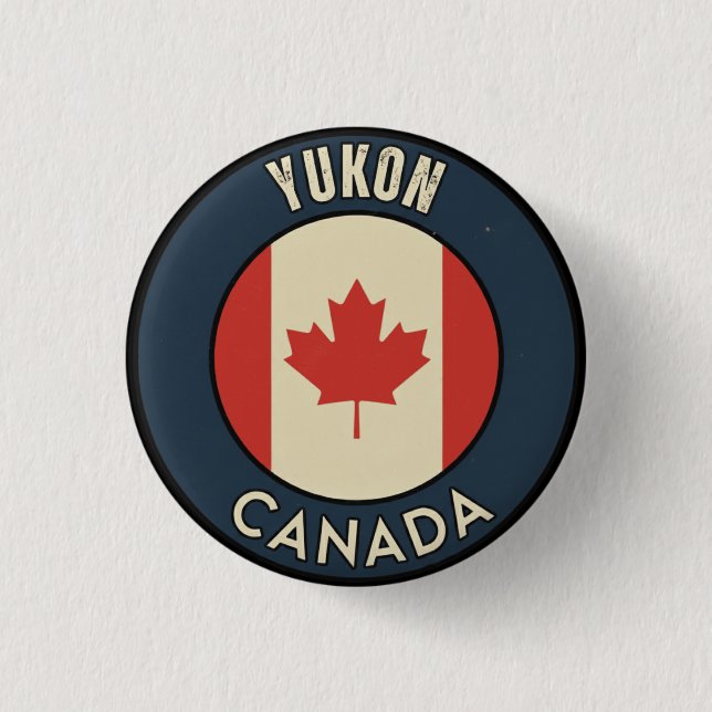Yukon Canada 3 Cm Round Badge (Front)