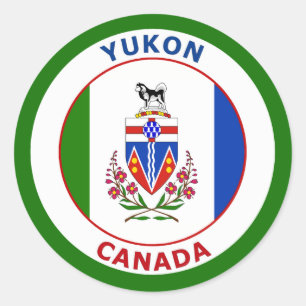 YUKON, CANADA CLASSIC ROUND STICKER