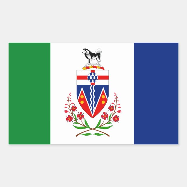 YUKON Flag Rectangular Sticker (Front)