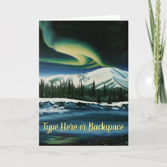 Yukon Landscape Art Cards Personalised (Front)