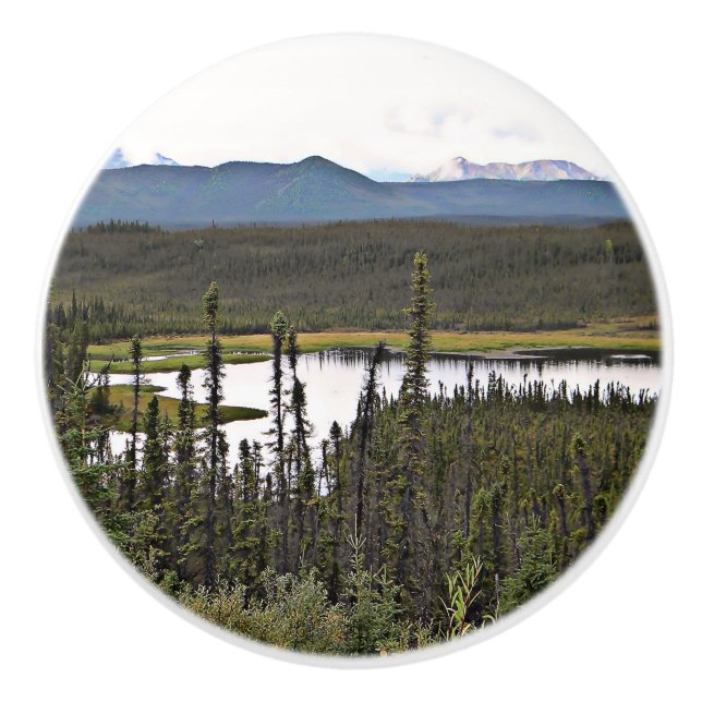 Yukon Pond Ceramic Knob (Front)