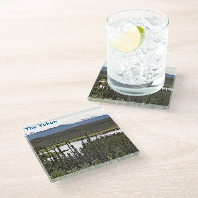 Yukon Pond Glass Coaster (Angled)