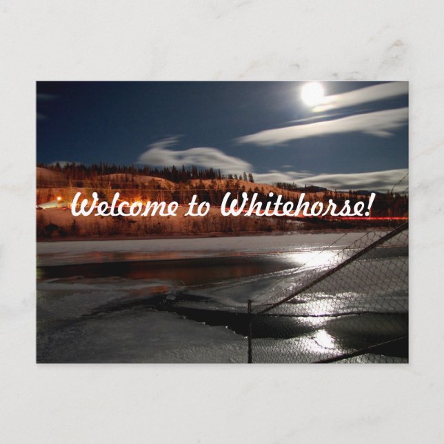 Yukon River Moon Postcard (Front)