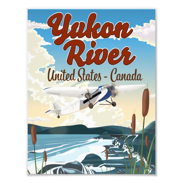 Yukon river USA Canada travel poster (Front)