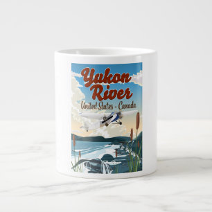 Yukon river USA Canada travel poster Large Coffee Mug