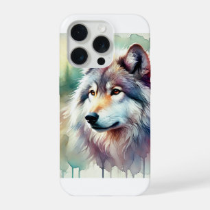 Yukon Wolf 040924AREF125 - Watercolor iPhone 15 Pro Case