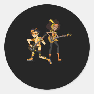 Yul And Riya Singing  Classic Round Sticker