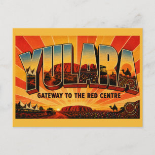 Yulara NT Red Centre Gateway Vintage Postcard