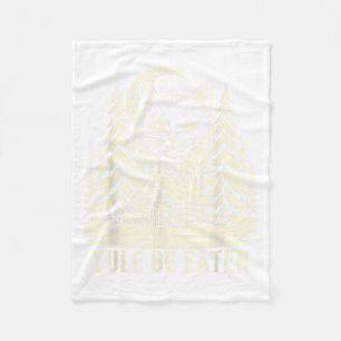 Yule Be Eaten Icelandic Cat Christmas Folklore Jól Fleece Blanket