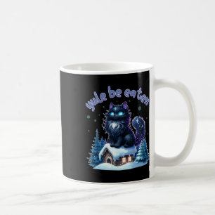 Yule Be Eaten Yule Cat Jolakotturinn Icelandic Chr Coffee Mug