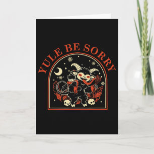 Yule Be Sorry Cute Krampus Dark Christmas Merry Kr Card