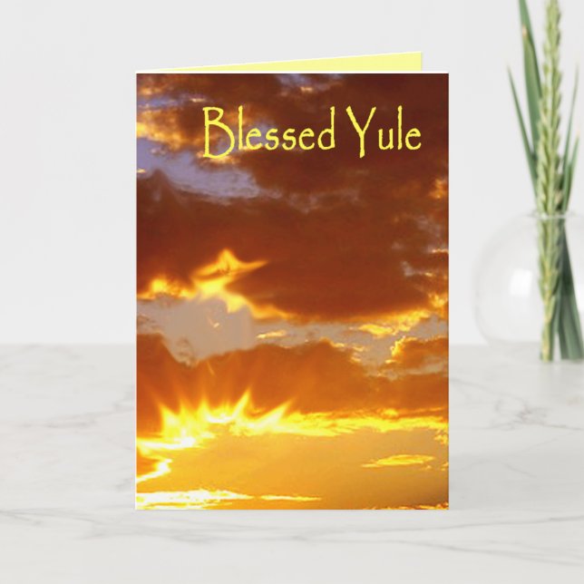 Yule, Blessed Yule Holiday Card (Front)
