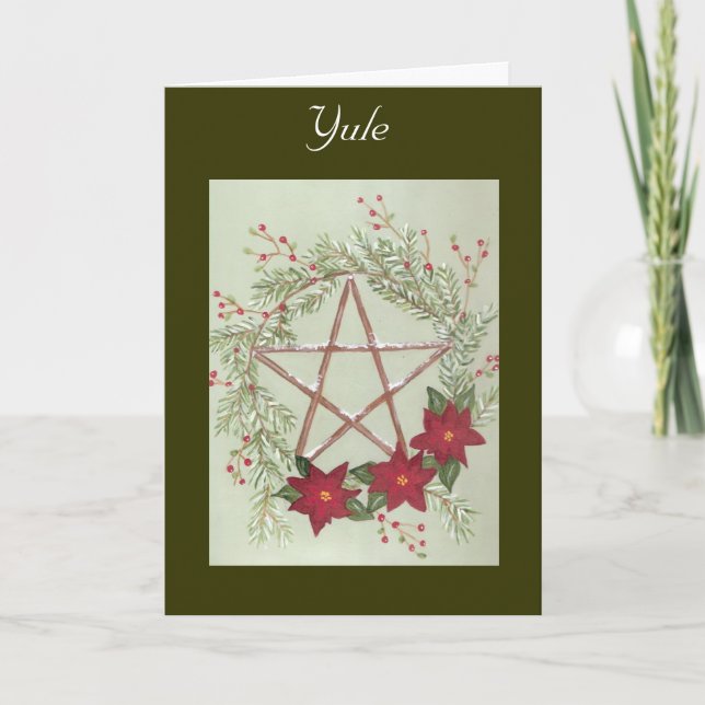 Yule Blessing Holiday Card (Front)