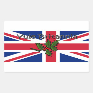 Yule Britannia Rectangular Sticker