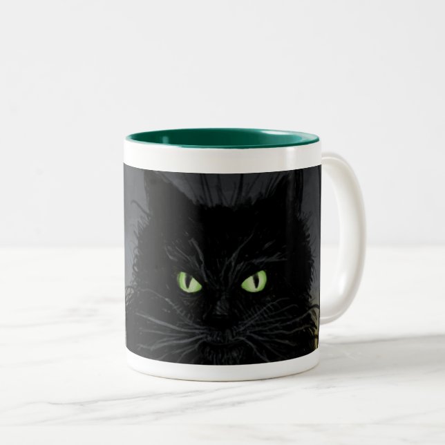 Yule Cat Two-Tone Coffee Mug (Front Right)