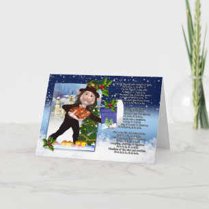 Yule Christmas Card - Deck The Halls With Boughs O