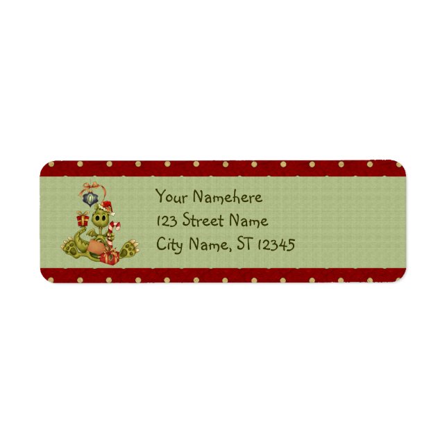 Yule Dragon Return Address Label (Front)