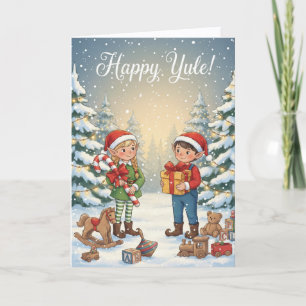 Yule Elves Holiday Card