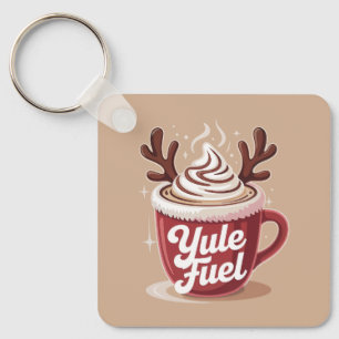 Yule Fuel • Cozy Cocoa & Coffee Christmas Key Ring