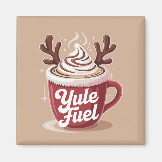 Yule Fuel • Cozy Cocoa & Coffee Christmas Magnet