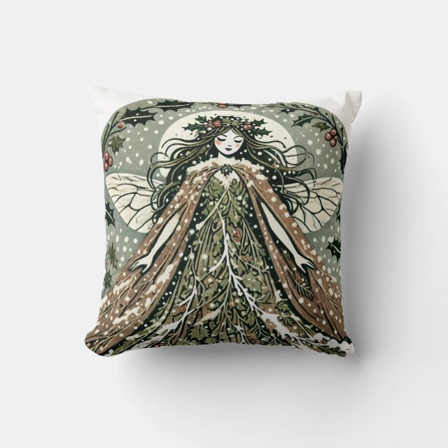 Yule Goddess Winter Solstice                       Cushion (Front)