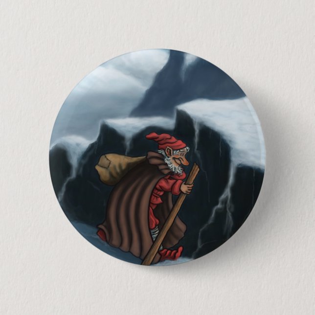 yule lad mountains 6 cm round badge (Front)