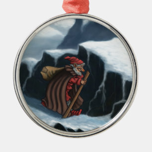 yule lad mountains metal tree decoration