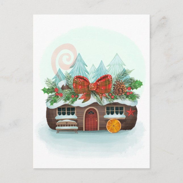 Yule Log House Postcard (Front)