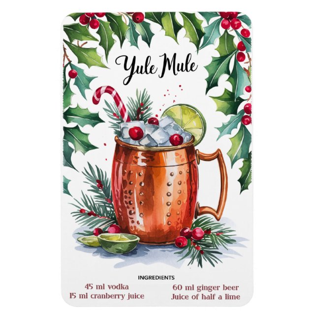 Yule Mule Magnet (Vertical)